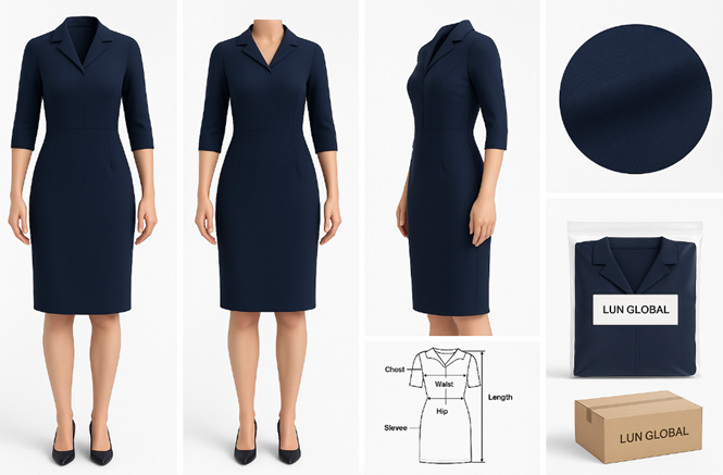 image026 “ELITE GRACE FORMAL OFFICE DRESS” (All Season 2026) - Image 1