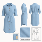 “PURE BREEZE LINEN SHIRT DRESS” (Spring 2026)