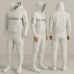 Futuristic Hybrid Hoodie + Cargo Jogger  Measurement + Fabrication + Product Description