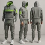 Futuristic Hybrid Hoodie + Cargo Jogger  Measurement + Fabrication + Product Description