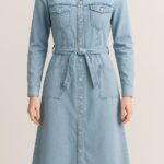 HISTELLE Premium Denim Shirt Dress – “Effortless Charm” Edition